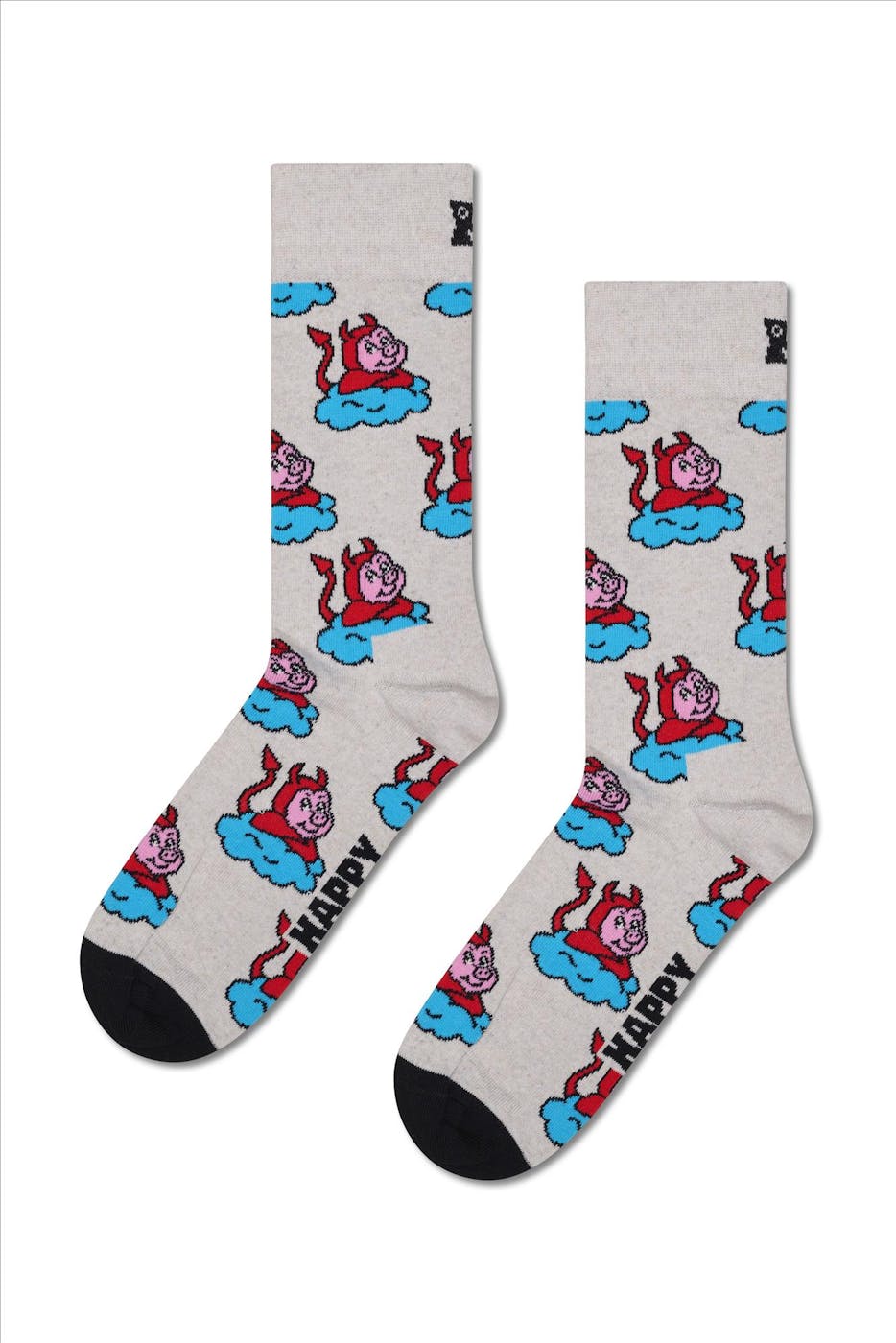 Happy Socks - Grijze Bad Pig sokken, maat: 41-46