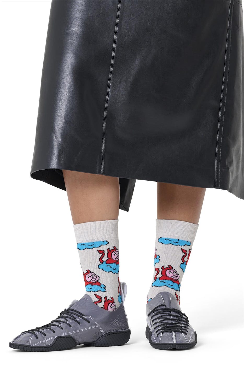 Happy Socks - Grijze Bad Pig sokken, maat: 41-46