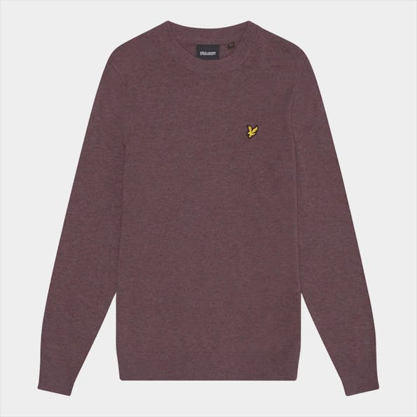 Lyle & Scott - Mauve Lambswool Blend trui