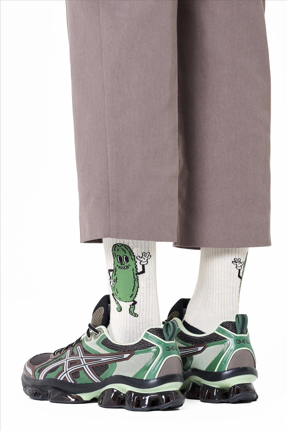 Happy Socks - Ecru Augurk sokken, maat 41-46