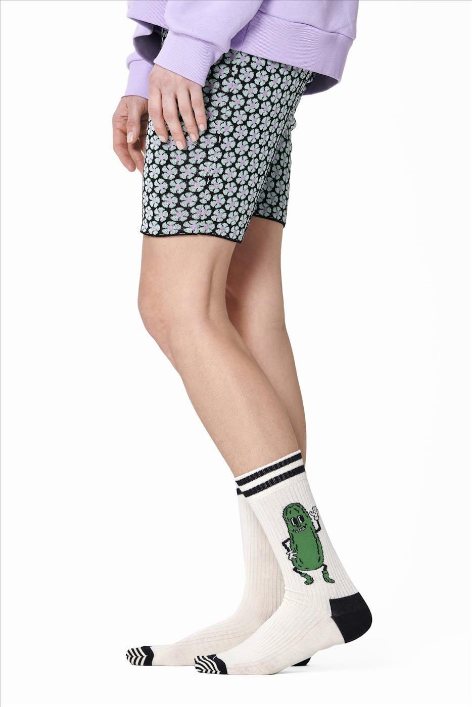 Happy Socks - Ecru Augurk sokken, maat 41-46