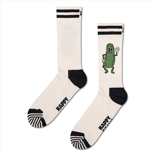 Happy Socks - Ecru Augurk sokken, maat 41-46