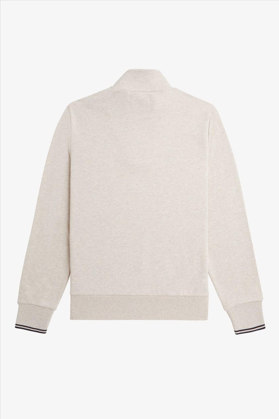Fred Perry - Lichtgrijze Half Zip sweater
