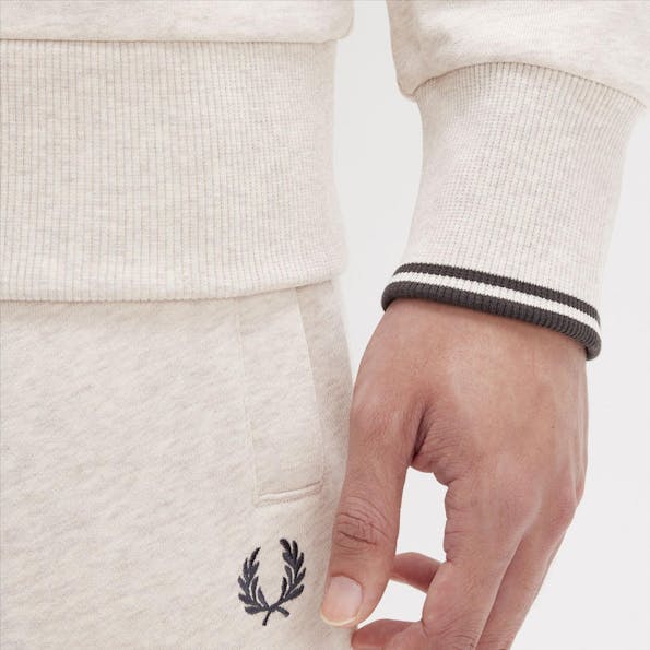 Fred Perry - Lichtgrijze Half Zip sweater
