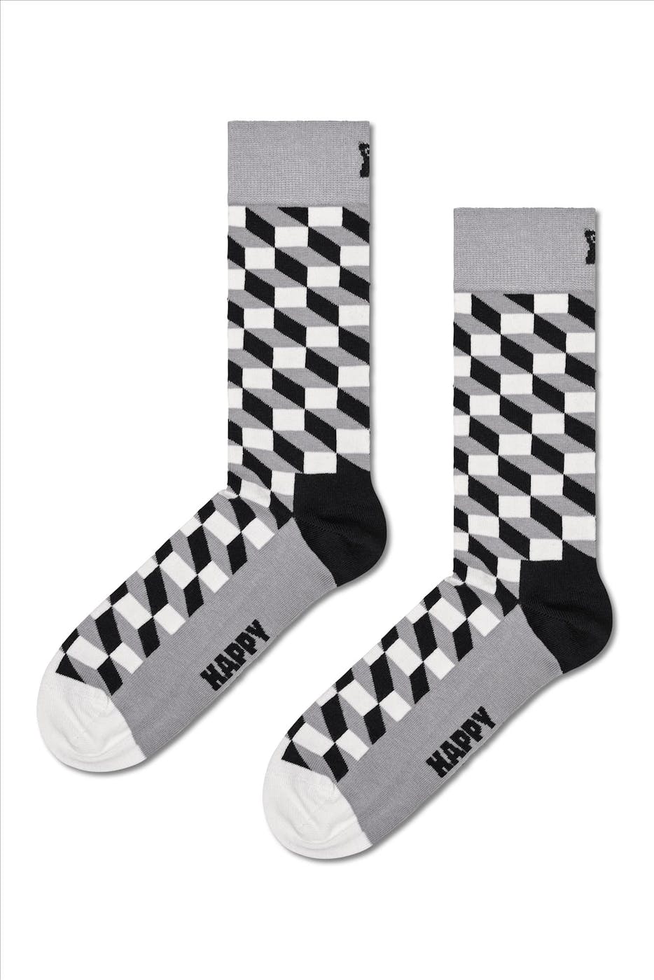 Happy Socks - Zwart-witte 4-pack Gift Set sokken, maat: 36-40