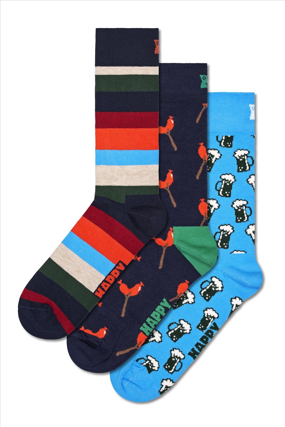 Happy Socks - Multicolour Pintje 3-pack sokken, maat: 41-46