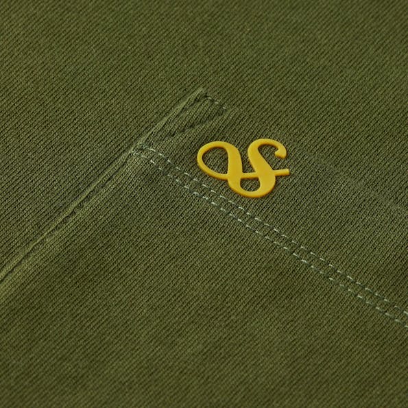 Scotch & Soda - Olijfgroene Basic Pocket t-shirt