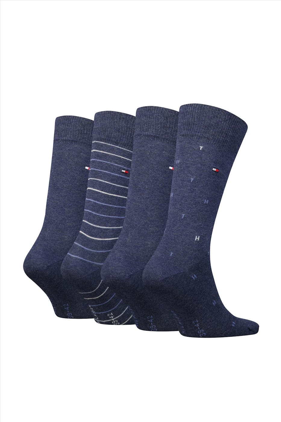 Hilfiger socks - Donkerblauwe 4-pack Regular giftbox sokken
