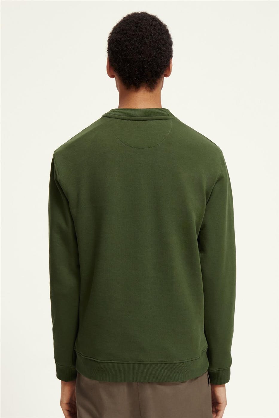Scotch & Soda - Kaki Logo Patch sweater