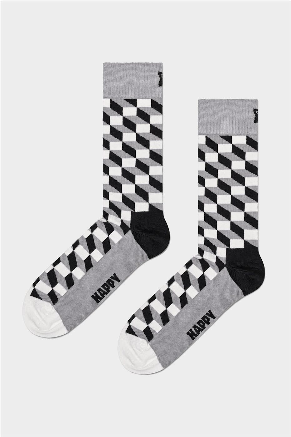 Happy Socks - Zwart-Witte Black & White 4-pack gift set, maat: 41-46