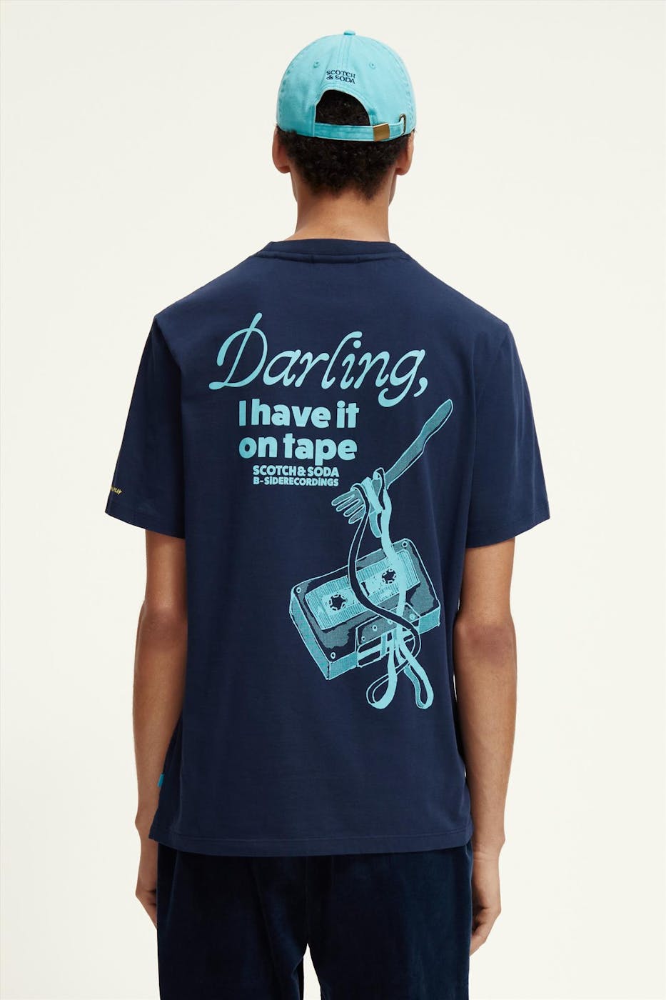 Scotch & Soda - Blauwe Artwork T-shirt