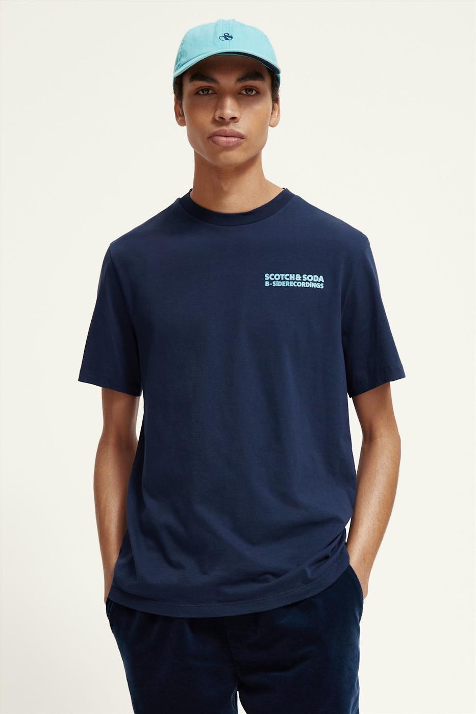 Scotch & Soda - Blauwe Artwork T-shirt