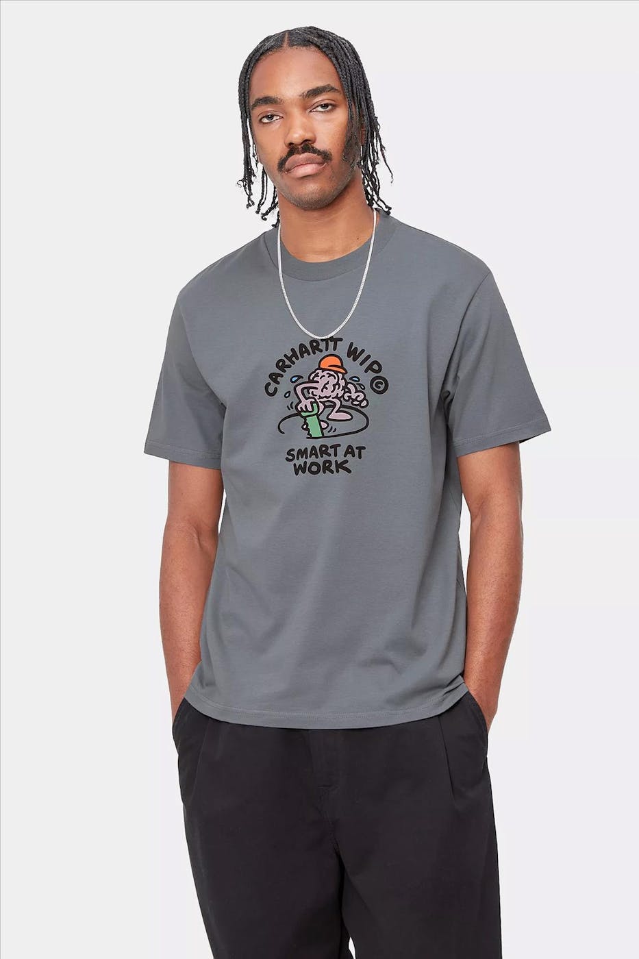 Carhartt WIP - Grijsblauwe Smart T-shirt