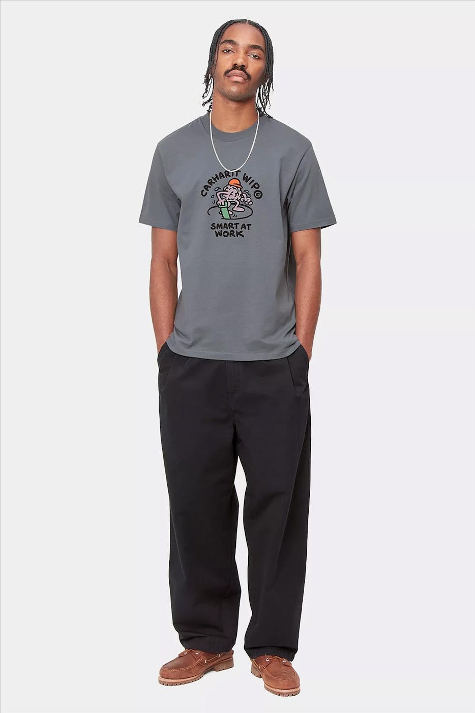 Carhartt WIP - Grijsblauwe Smart T-shirt