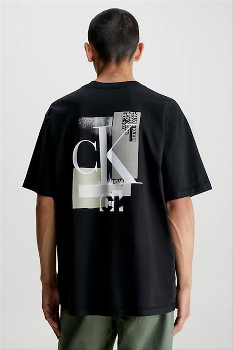 Calvin Klein Jeans - Zwarte CK Vlak Rug T-shirt