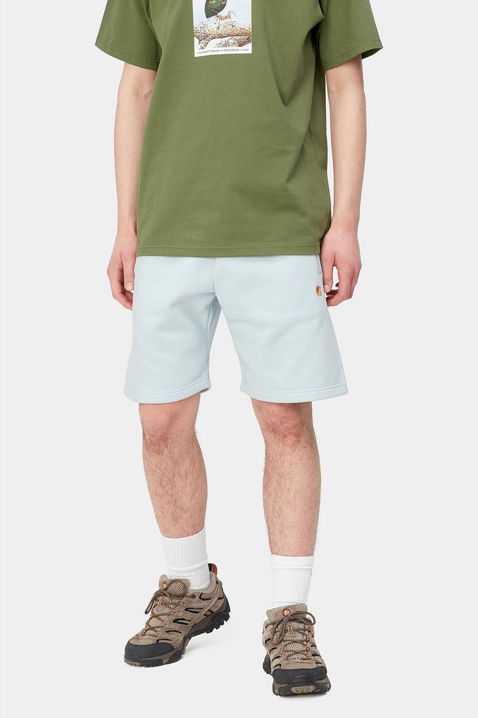 Carhartt WIP - Lichtblauwe Chase Sweat short