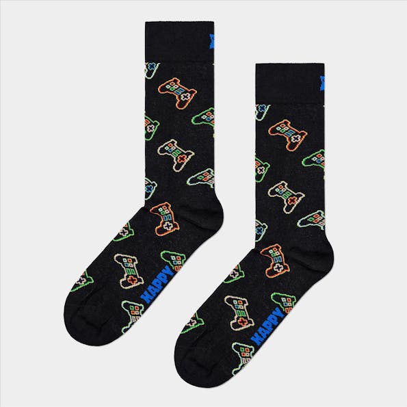 Happy Socks - Zwarte Gaming sokken, maat: 41-46