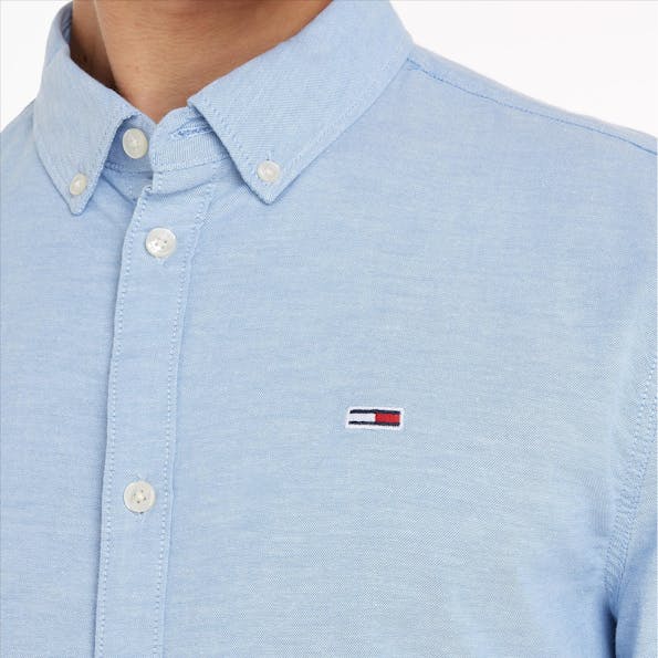Tommy Jeans - Lichtblauw Slim Oxford hemd