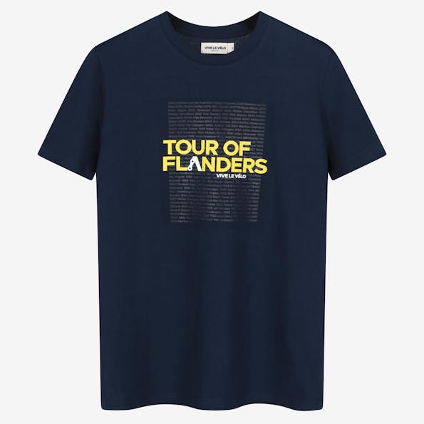 Vive le vélo - Donkerblauwe Tour Of Flanders T-shirt