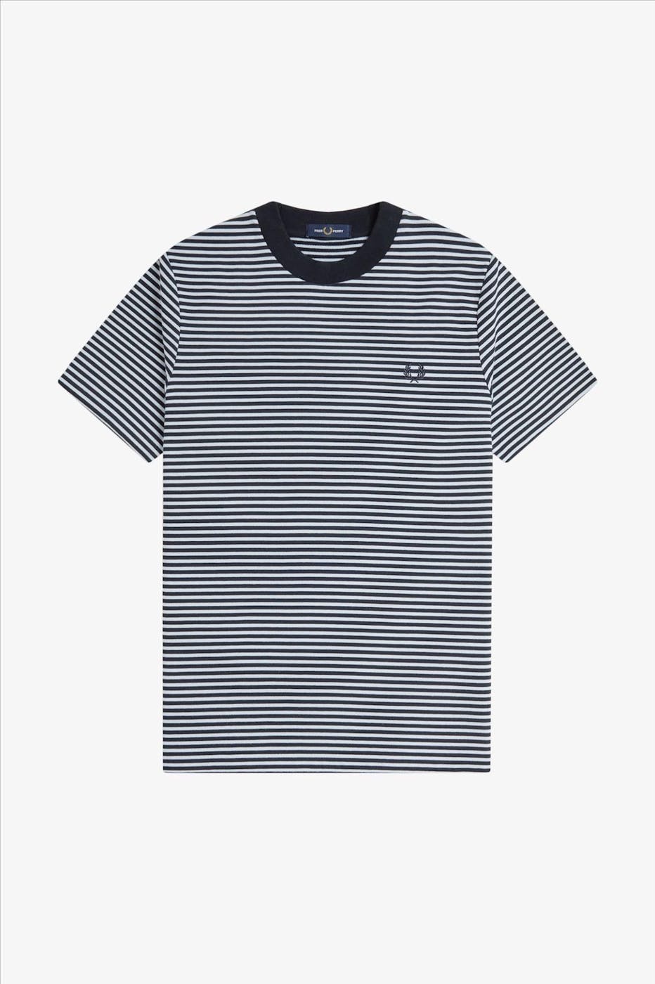 Fred Perry - Blauwe Fine Stripe T-shirt