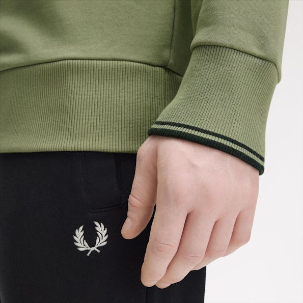Fred Perry - Olijfgroene Crew Neck sweater