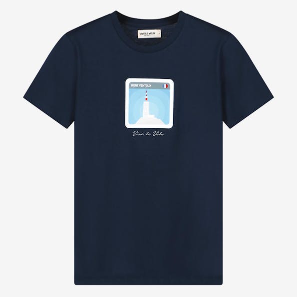 Vive le vélo - Donkerblauwe Mont Ventoux T-shirt