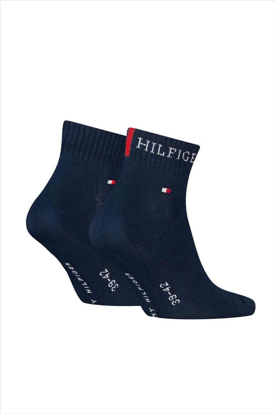 Hilfiger socks - Donkerblauwe 2-pack Quarter sokken, maat: 43-46
