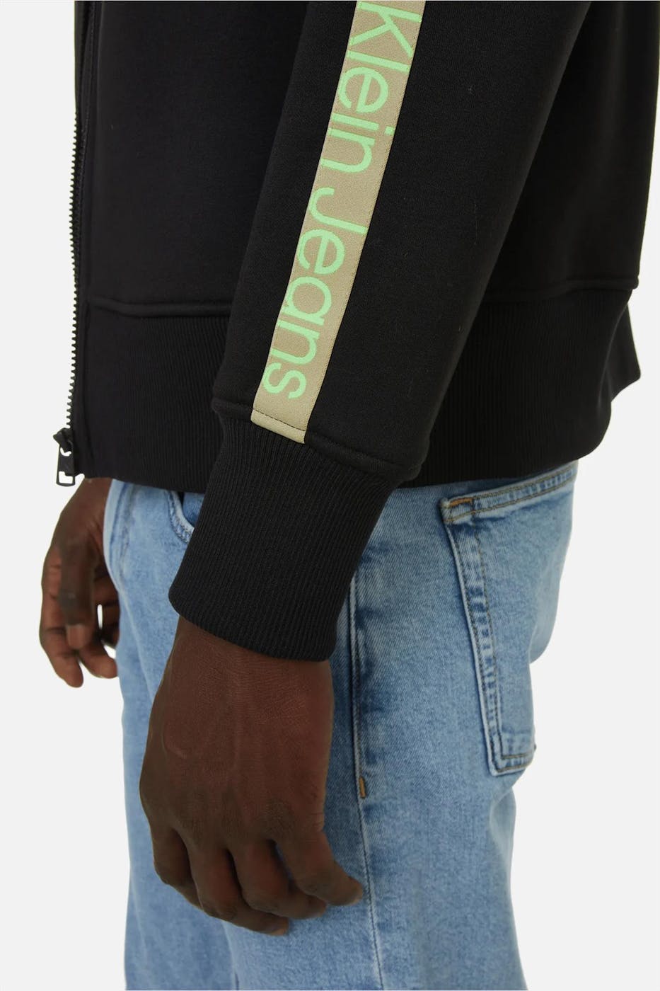 Calvin Klein Jeans - Zwarte Tape Cardigan sweater