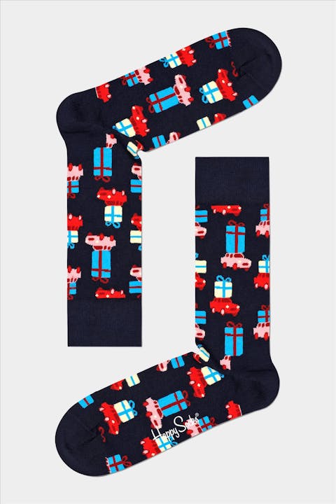 Happy Socks - Donkerblauwe Holiday Shopping sokken, maat: 41-46