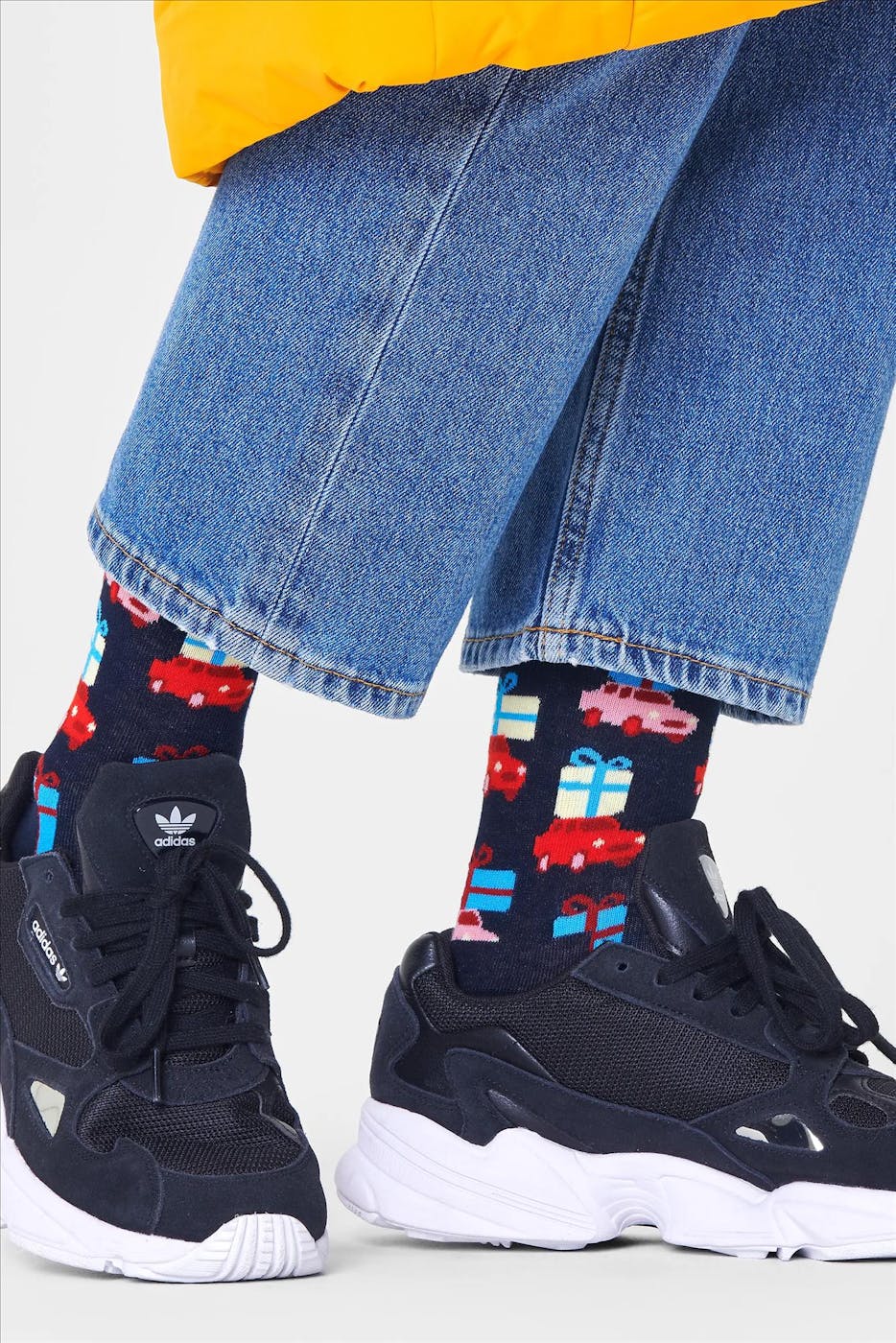 Happy Socks - Donkerblauwe Holiday Shopping sokken, maat: 41-46