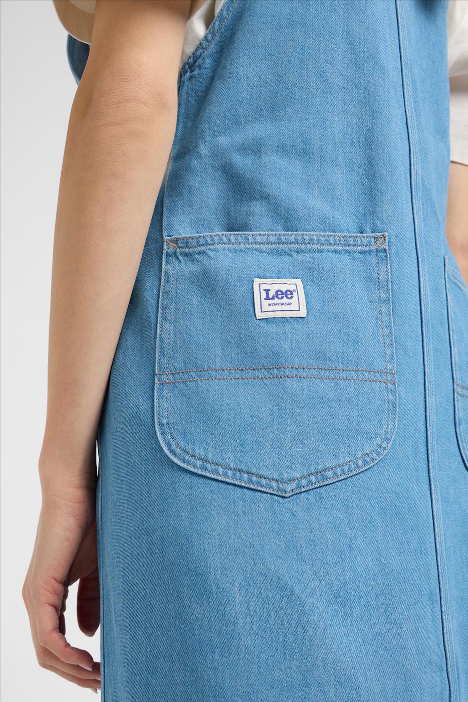 Lee - Blauwe Loose Overall jurk