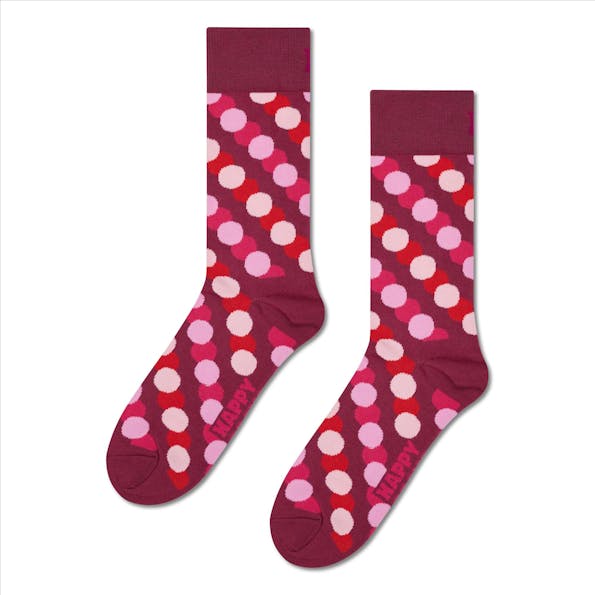 Happy Socks - Roze Big Dot Shade sokken, maat: 36-40