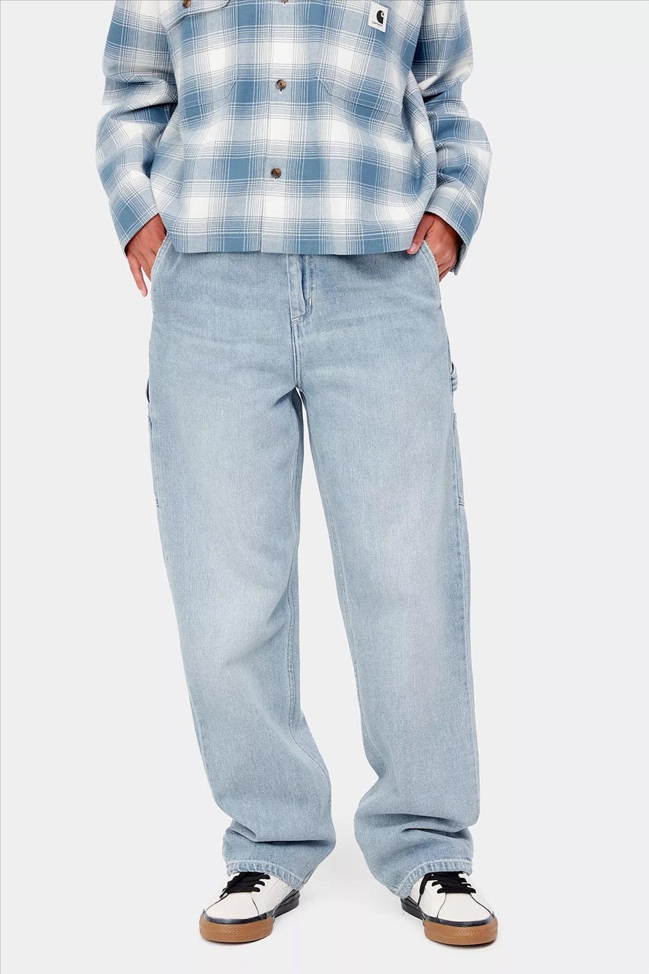 Carhartt WIP - Lichtblauwe Pierce straight jeans
