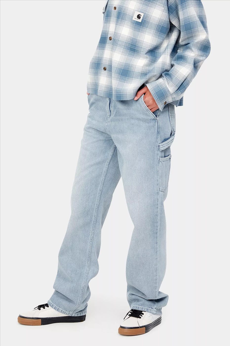 Carhartt WIP - Lichtblauwe Pierce straight jeans