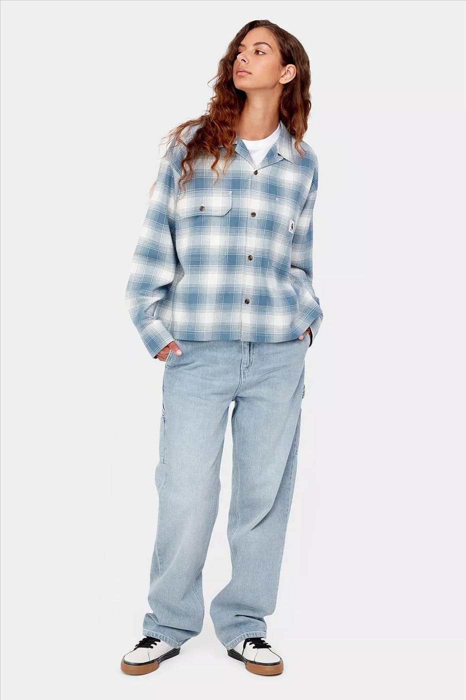 Carhartt WIP - Lichtblauwe Pierce straight jeans
