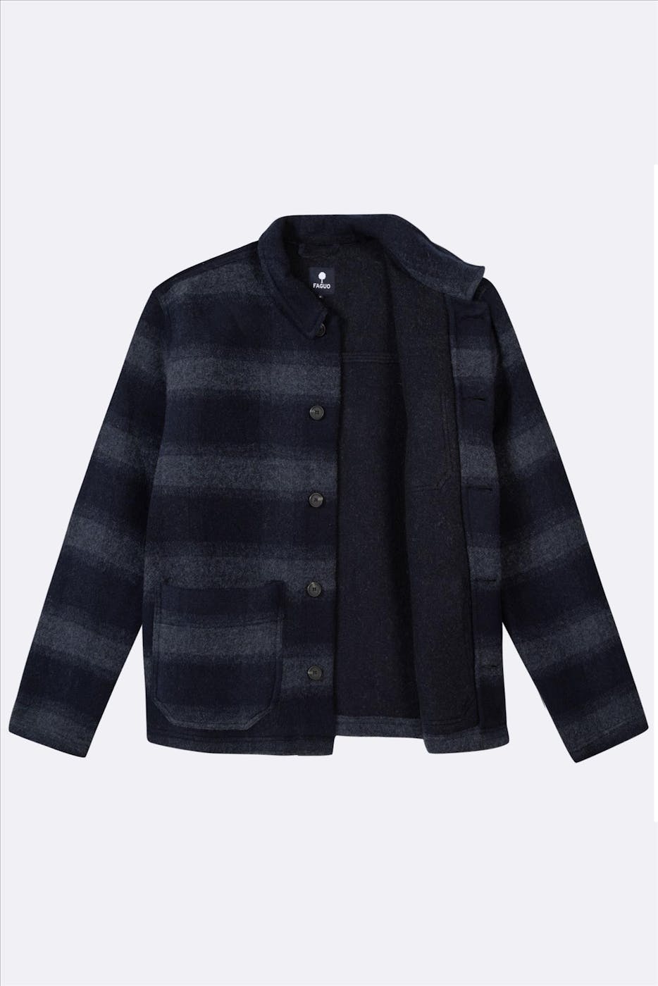 Faguo - Donkerblauwe Lorge Wool jas