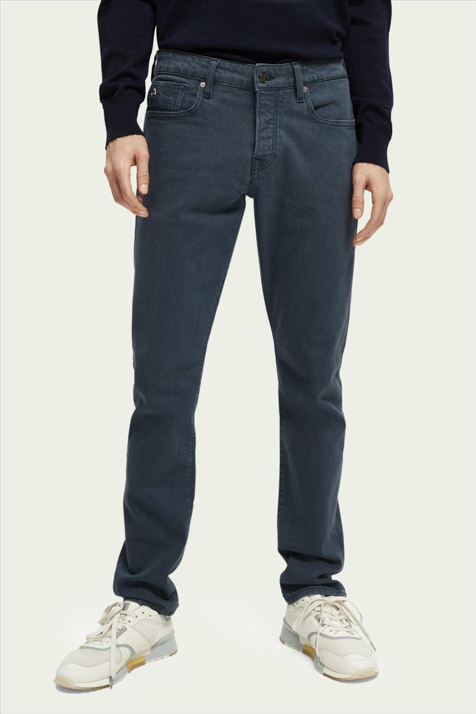 Scotch & Soda - Donkergrijze Ralston slim jeans
