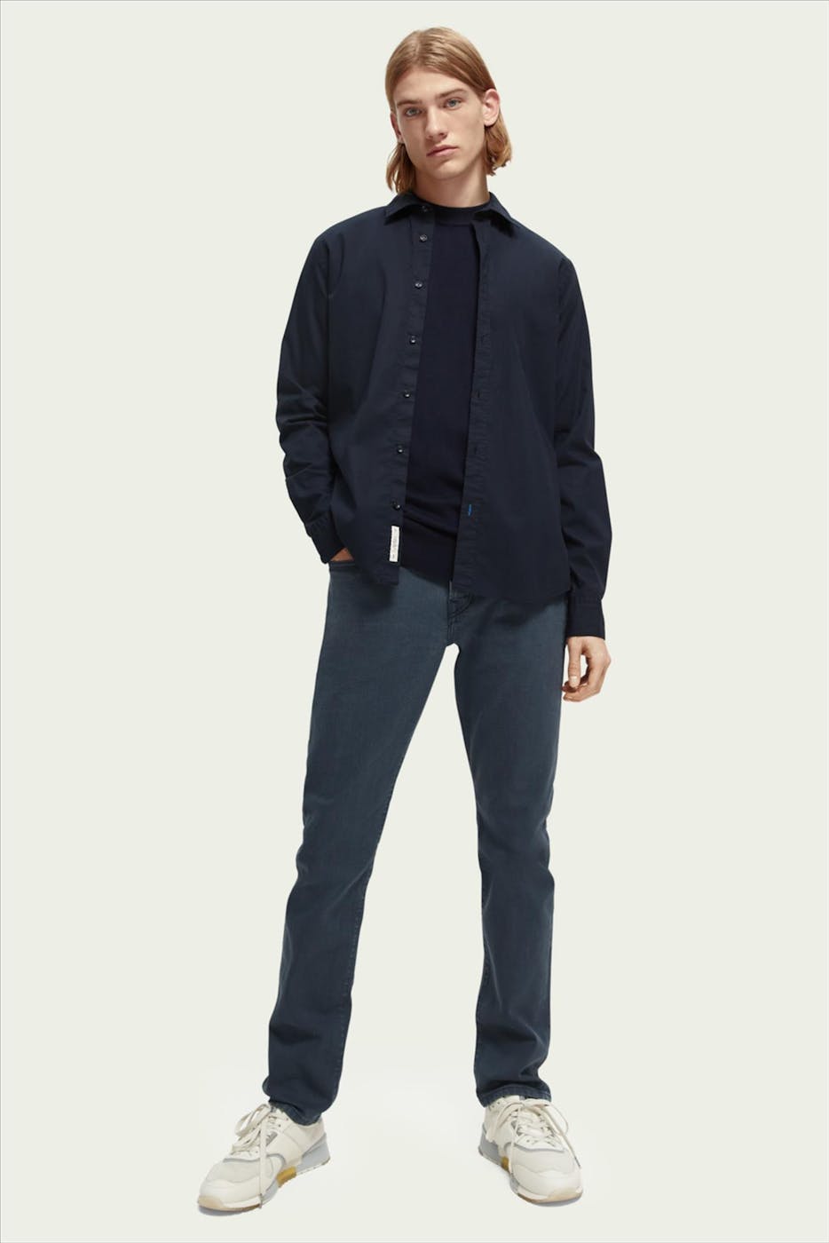Scotch & Soda - Donkergrijze Ralston slim jeans