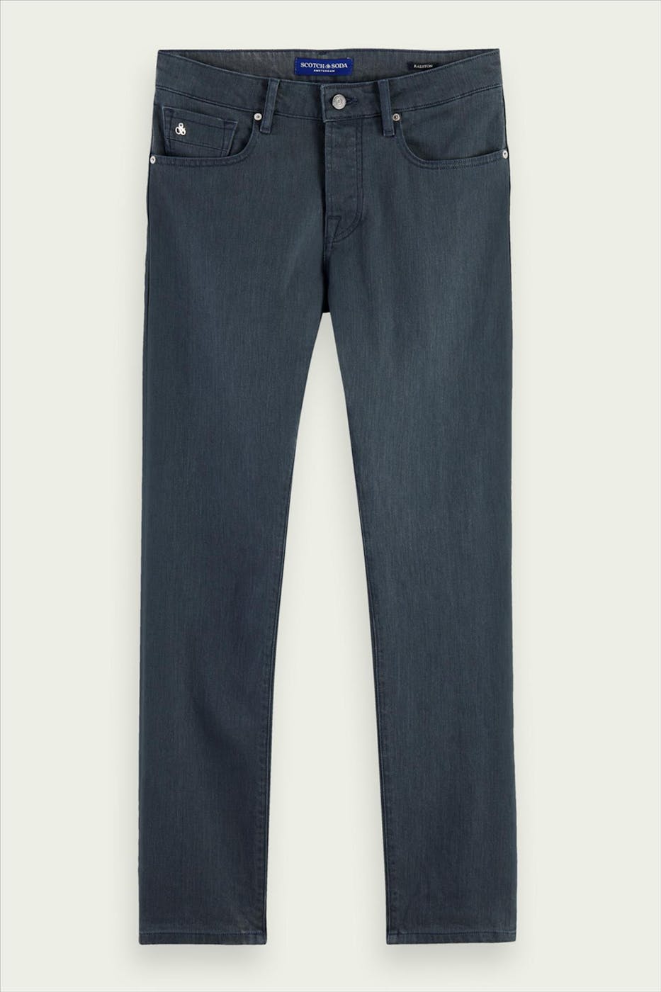 Scotch & Soda - Donkergrijze Ralston slim jeans