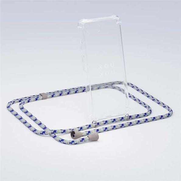 XOU XOU - Blauw-grijze iPhone X/XS Necklace