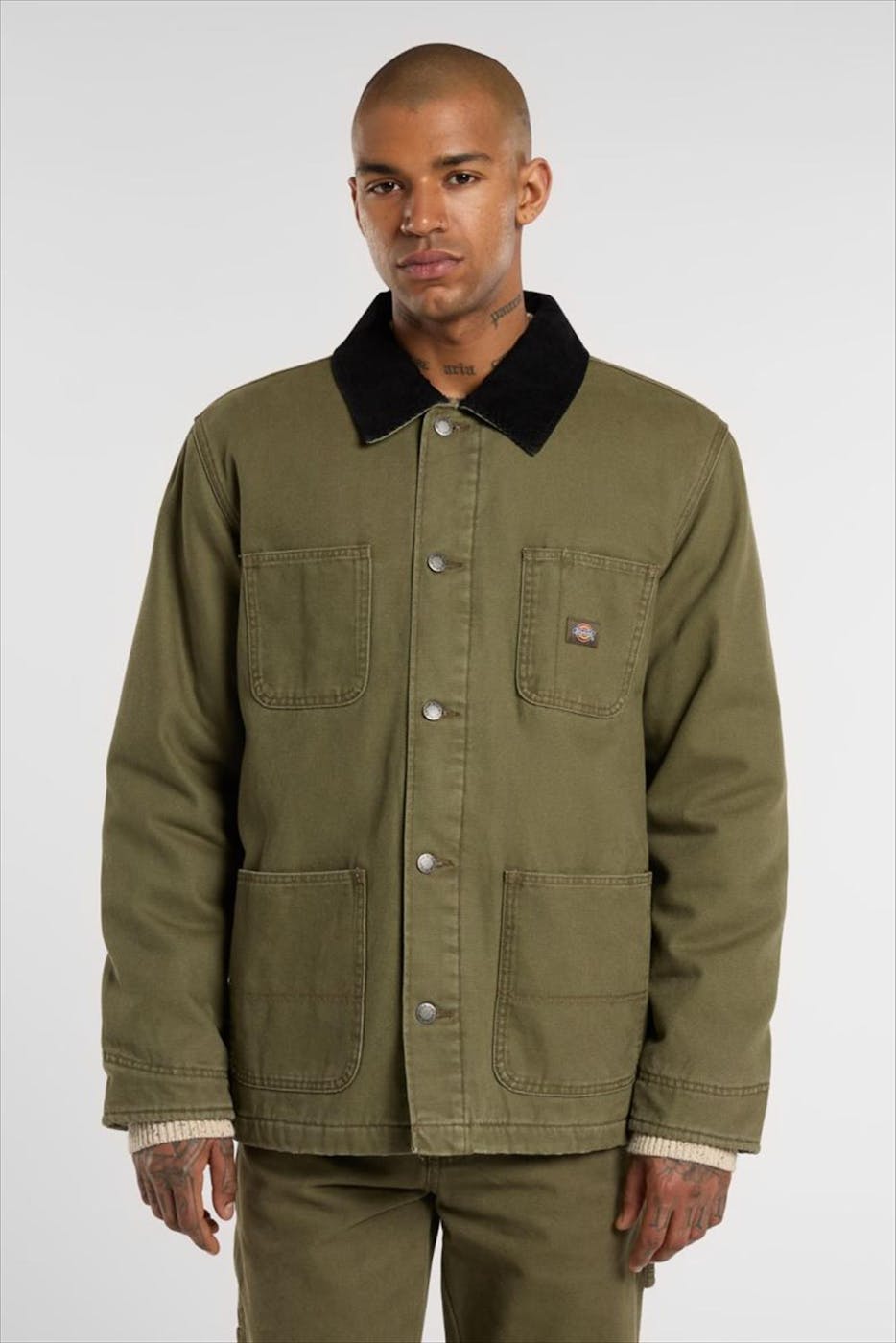 Dickies - Olijfgroene Chore Lined Canvas jas