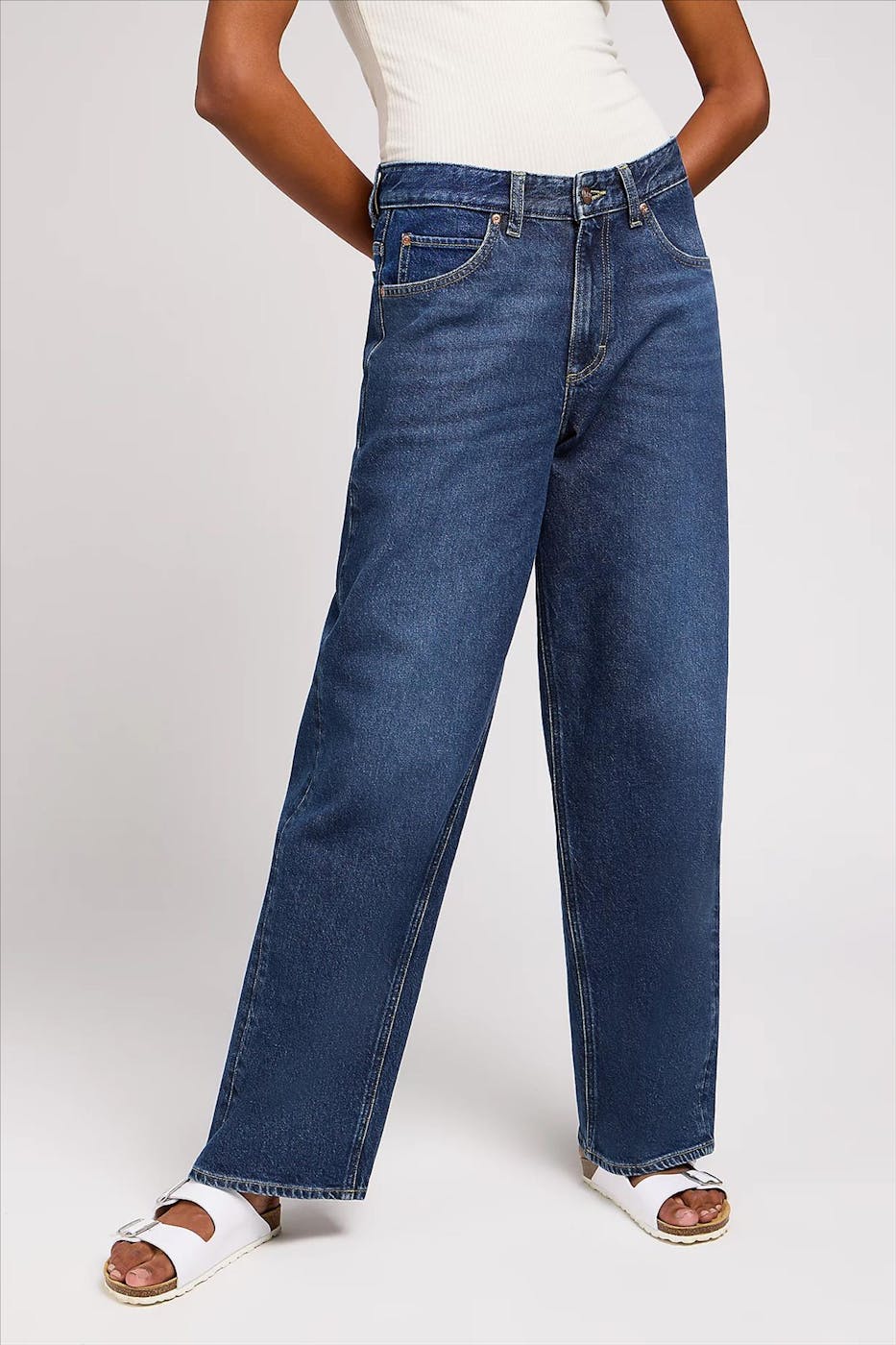 Lee - Donkerblauwe Rider Loose jeans