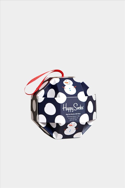 Happy Socks - Donkerblauwe Big Dot Snowman Gift Box, maat: 41-46