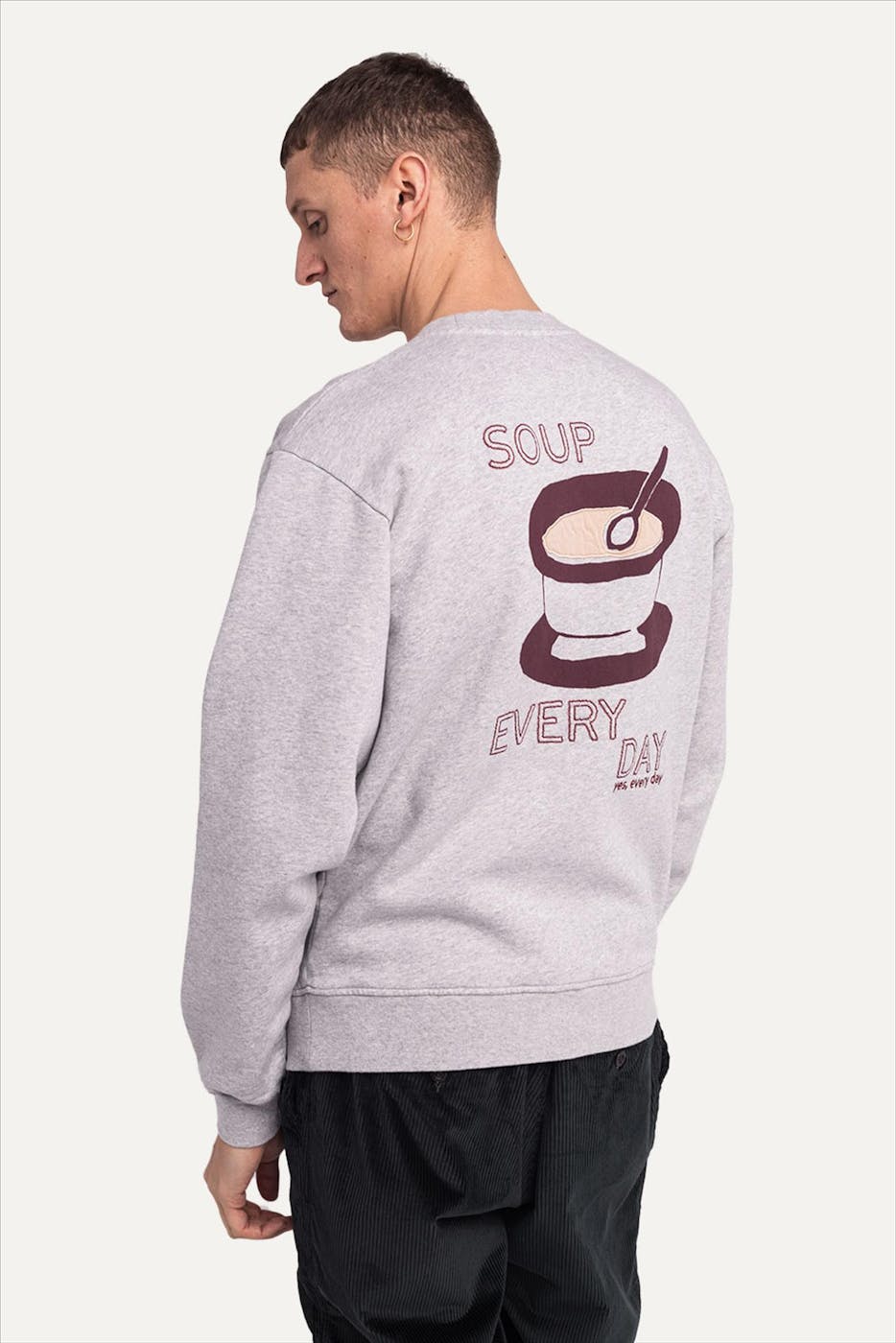 OLOW - Lichtgrijze Good Soup sweater