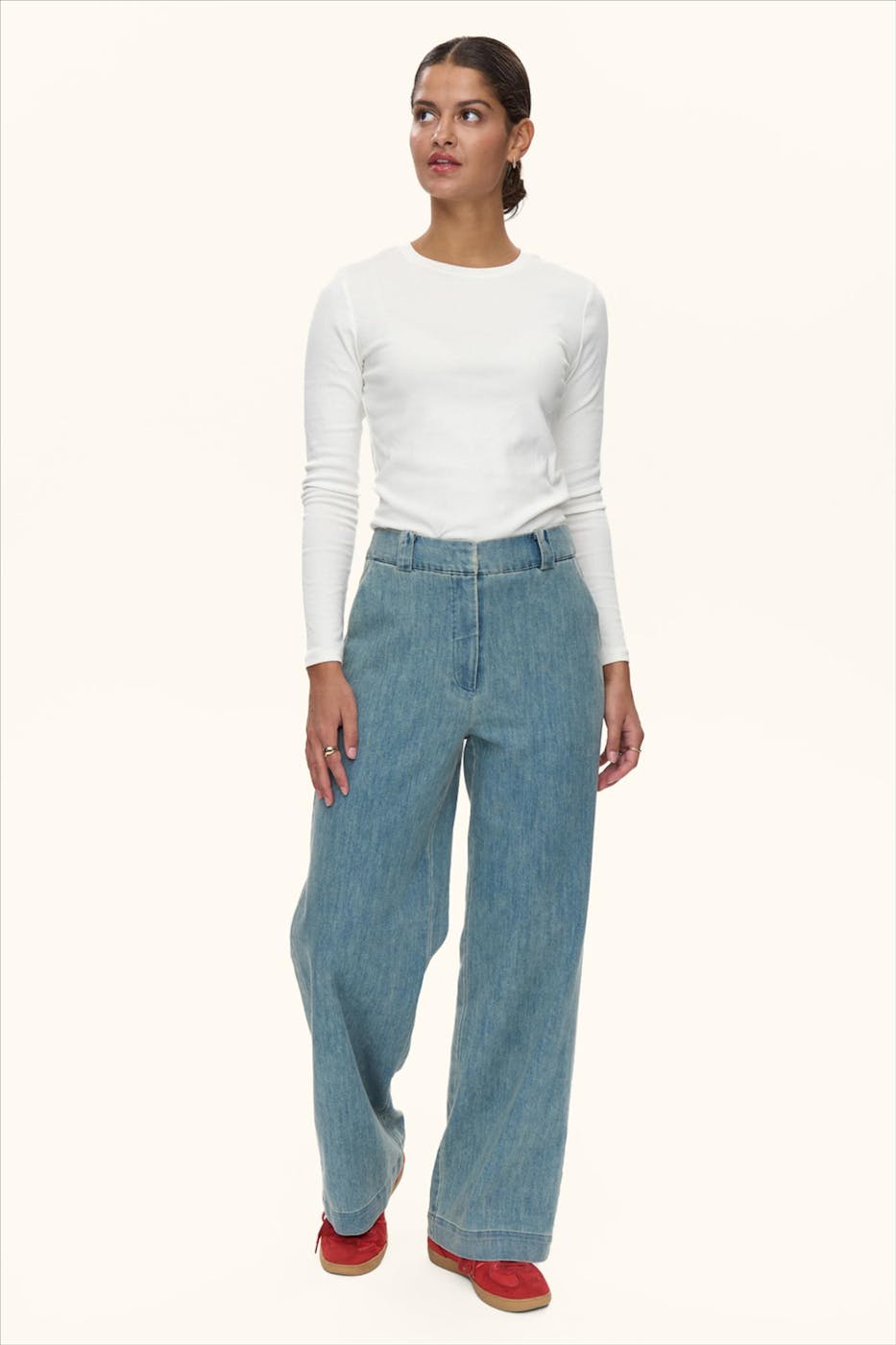 Nümph - Blauwe Aletta wide jeans