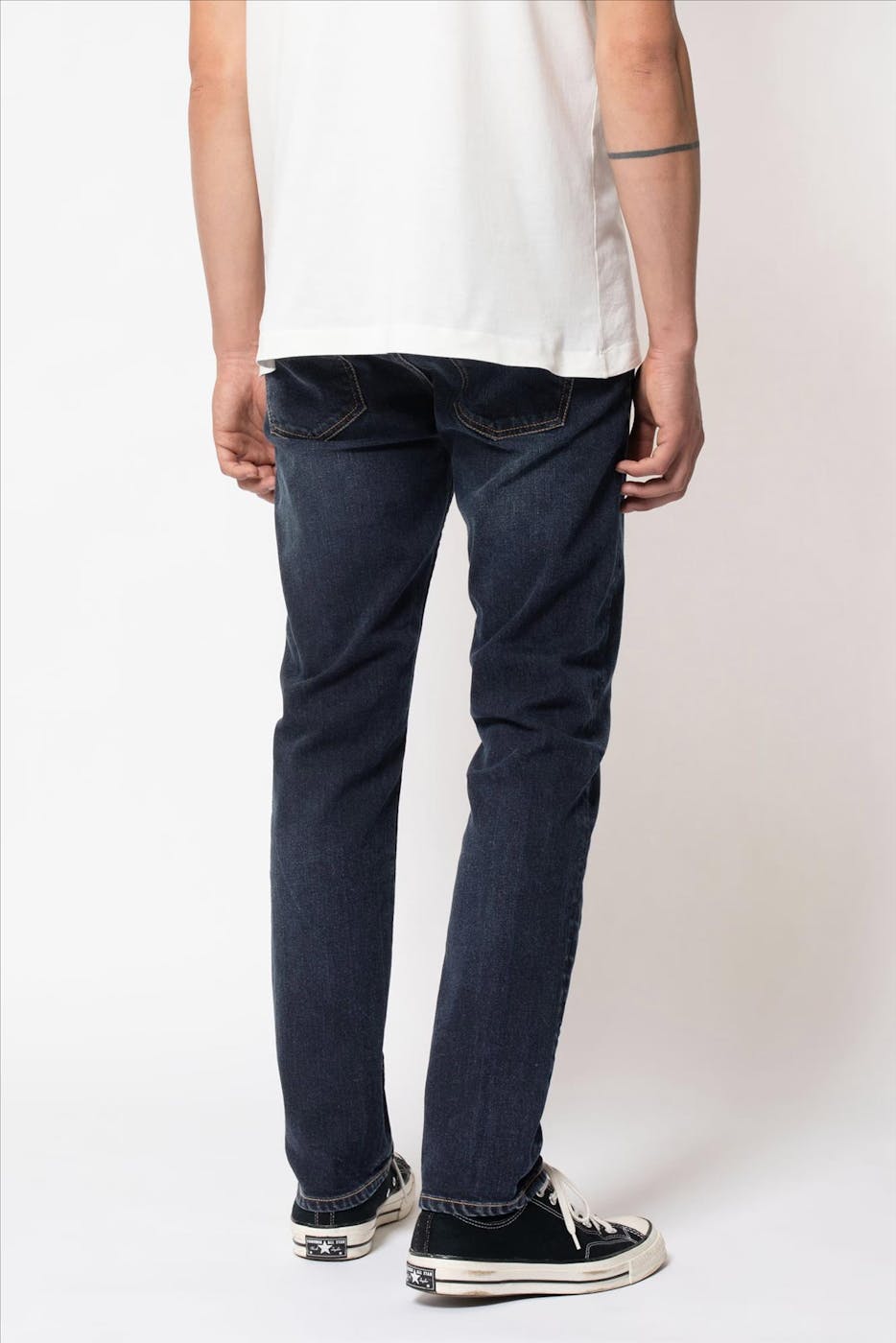 Nudie Jeans Co. - Donkerblauwe Lean Dean slim tapered jeans