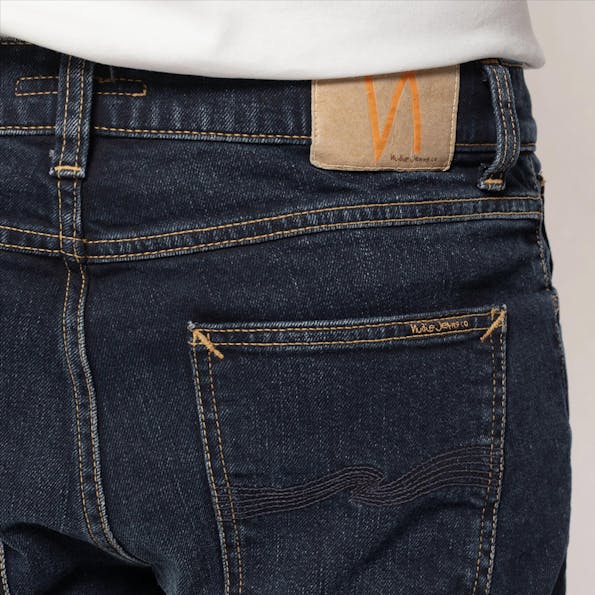 Nudie Jeans Co. - Donkerblauwe Lean Dean slim tapered jeans