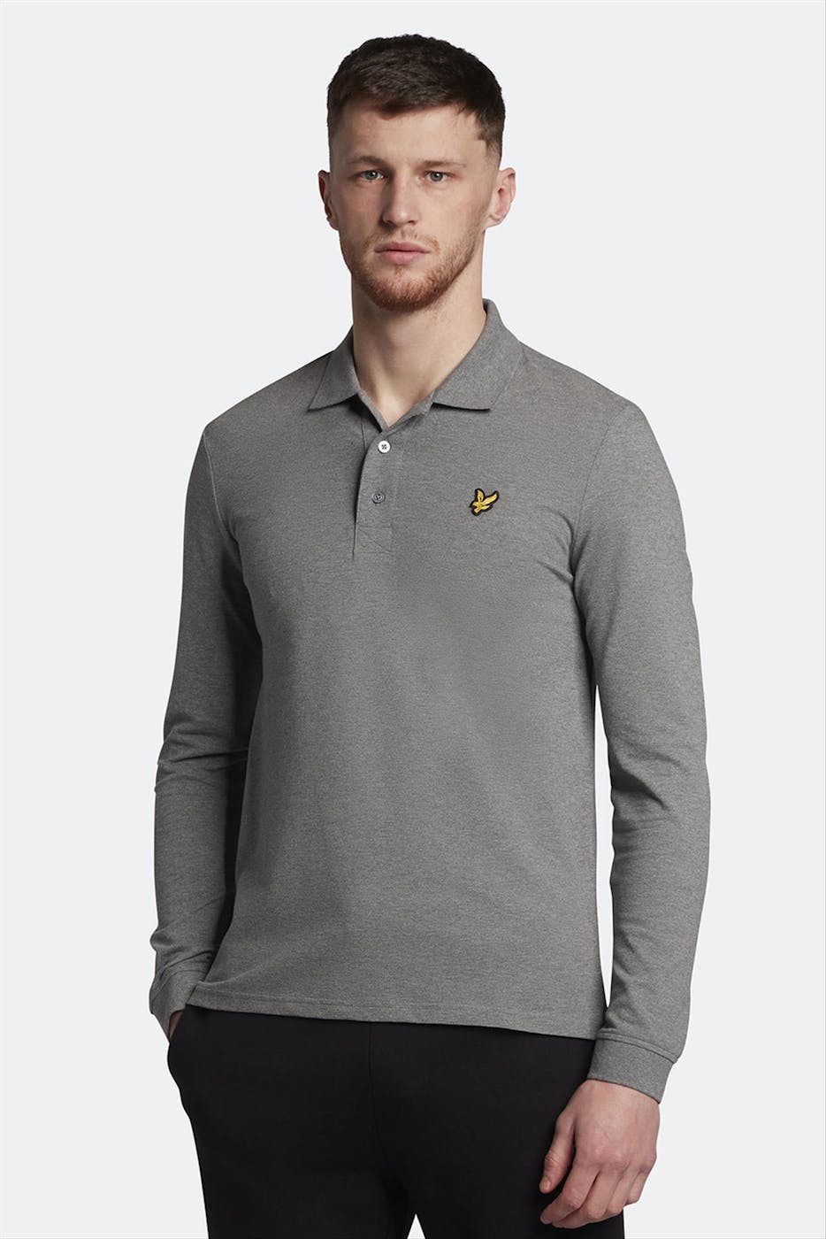 Lyle & Scott - Grijze Long Sleeve Polo shirt
