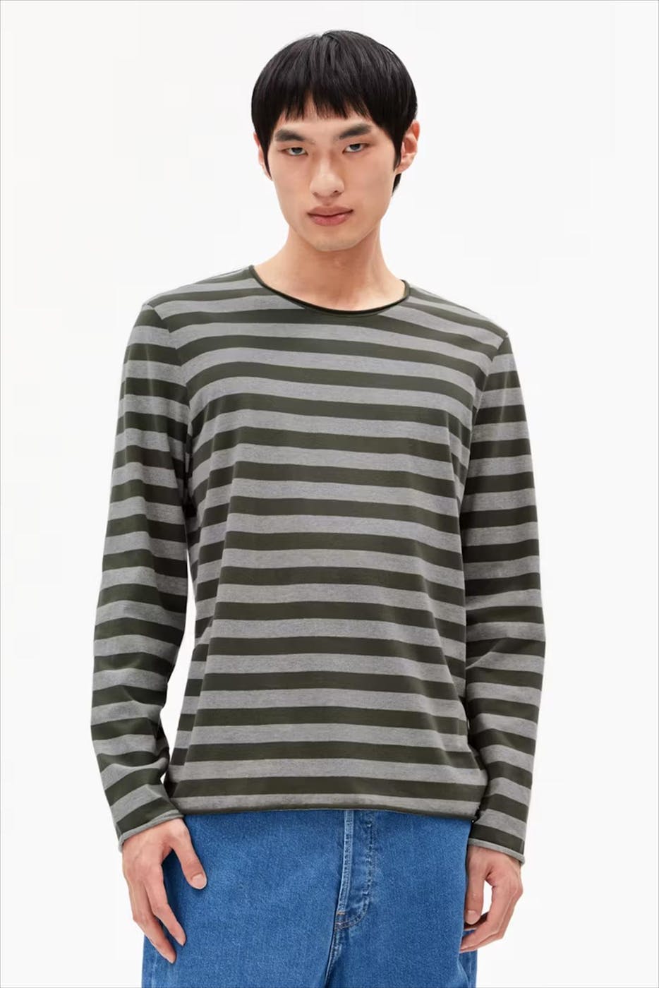 Armed Angels - Groene Maarkos Stripes longsleeve