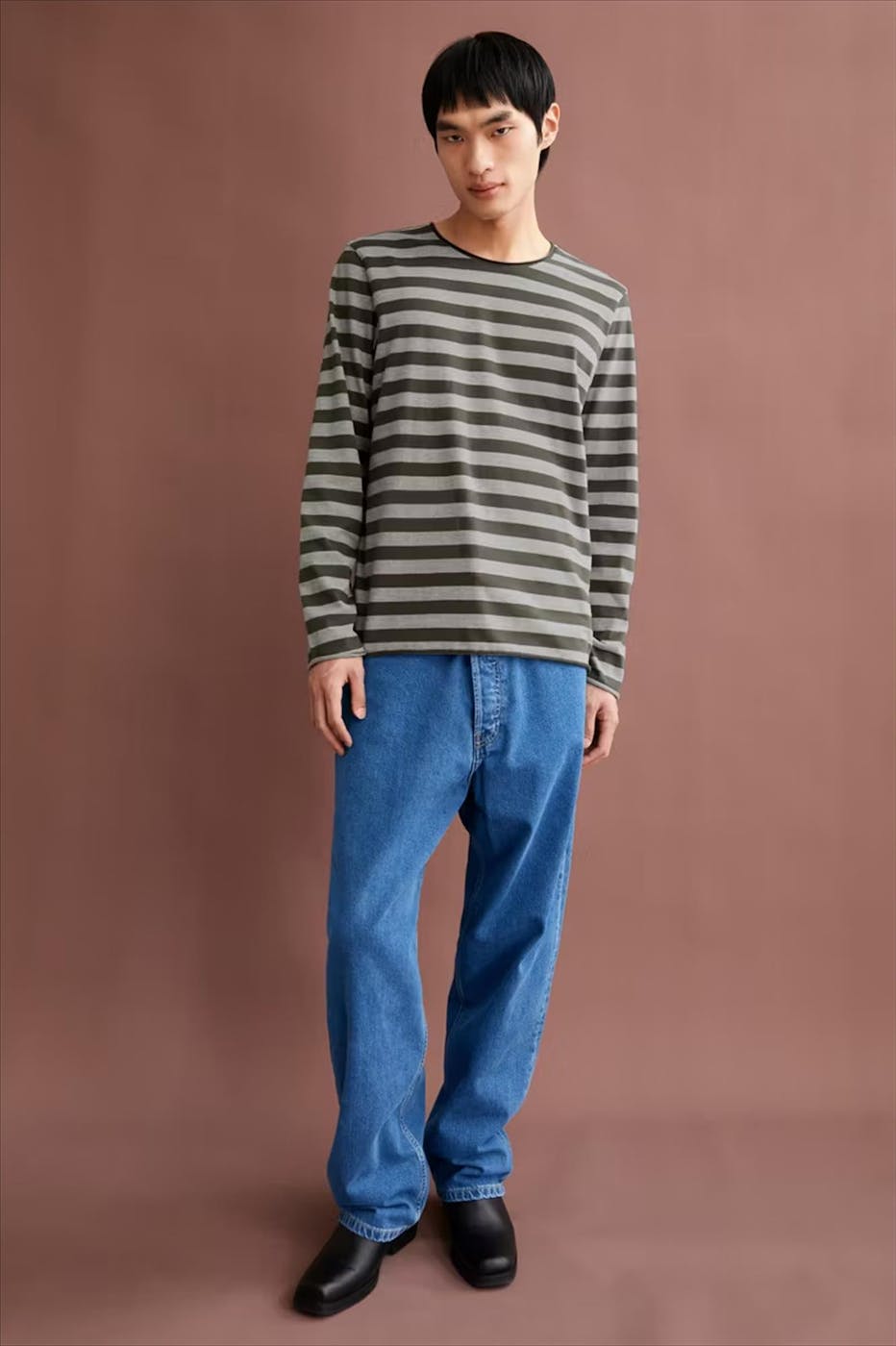 Armed Angels - Groene Maarkos Stripes longsleeve